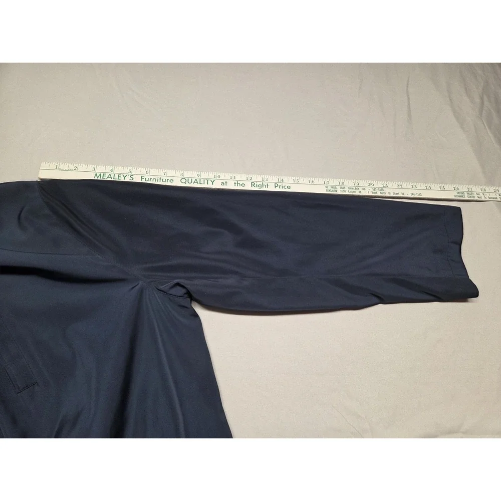 Brooks Brothers 346 Blazer Rain Jacket Coat Men XL Navy Blue Full Zip Snap